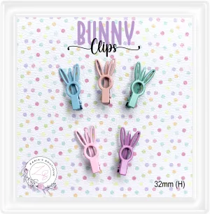 ⋅ Pastel Bunny Clips ⋅ Alligator Easter Rabbit Hair Clips