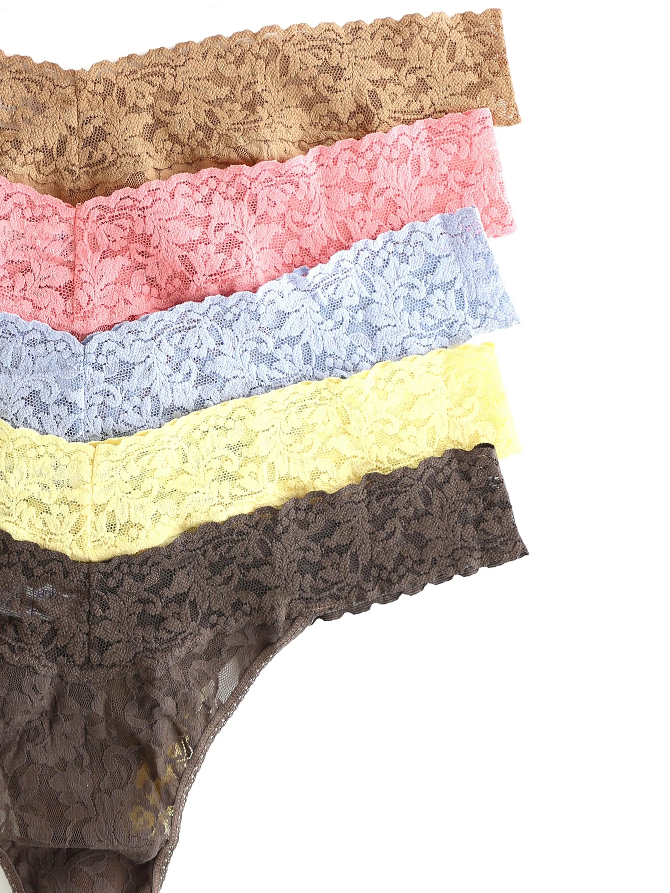 5 Pack Plus Size Original Rise Thongs