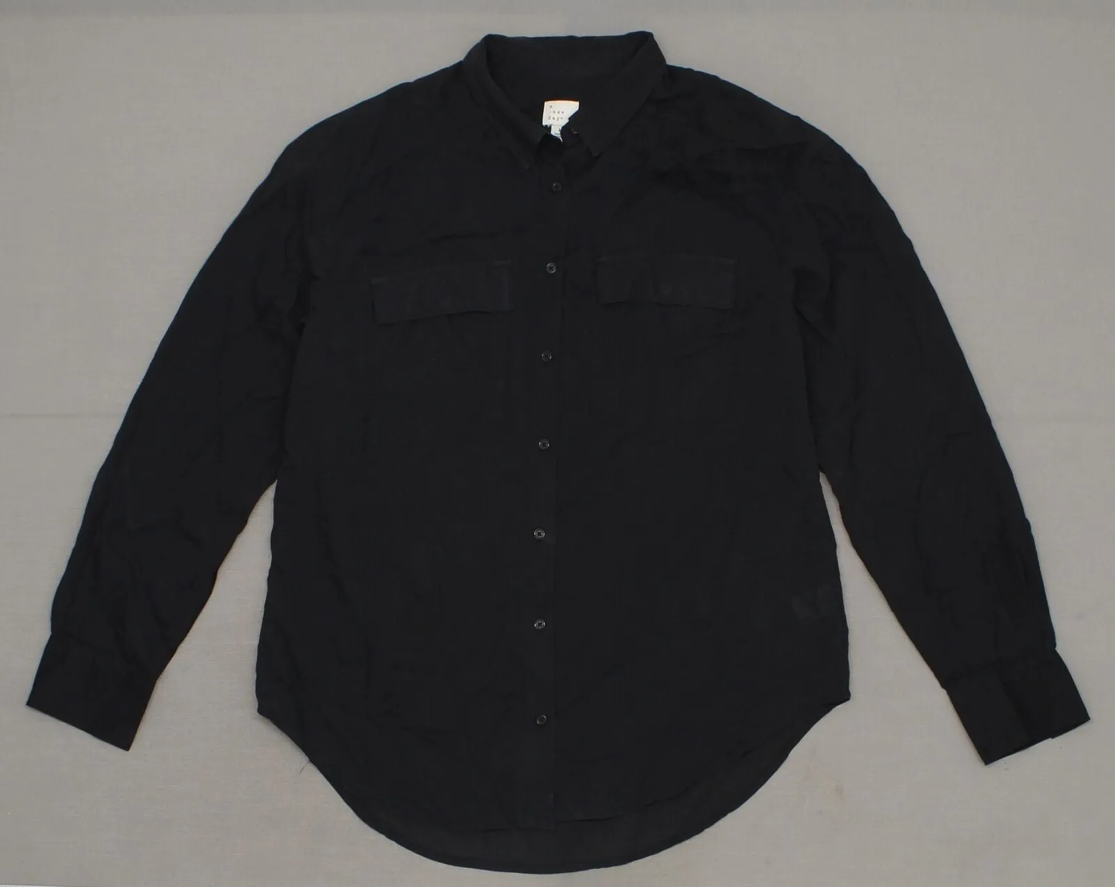 A New Day Women's Long Sleeve Utility Shirt Blouse Top