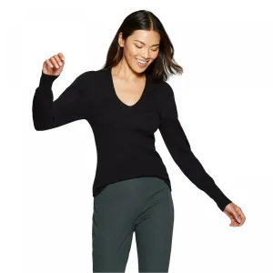 A New Day Women's Rib Cuff V-Neck Pullover Sweater