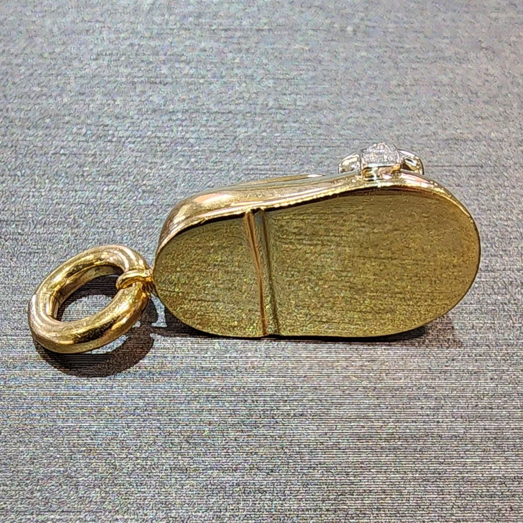 Aaron Basha Estate Gold Diamond Ballet Shoe Charm