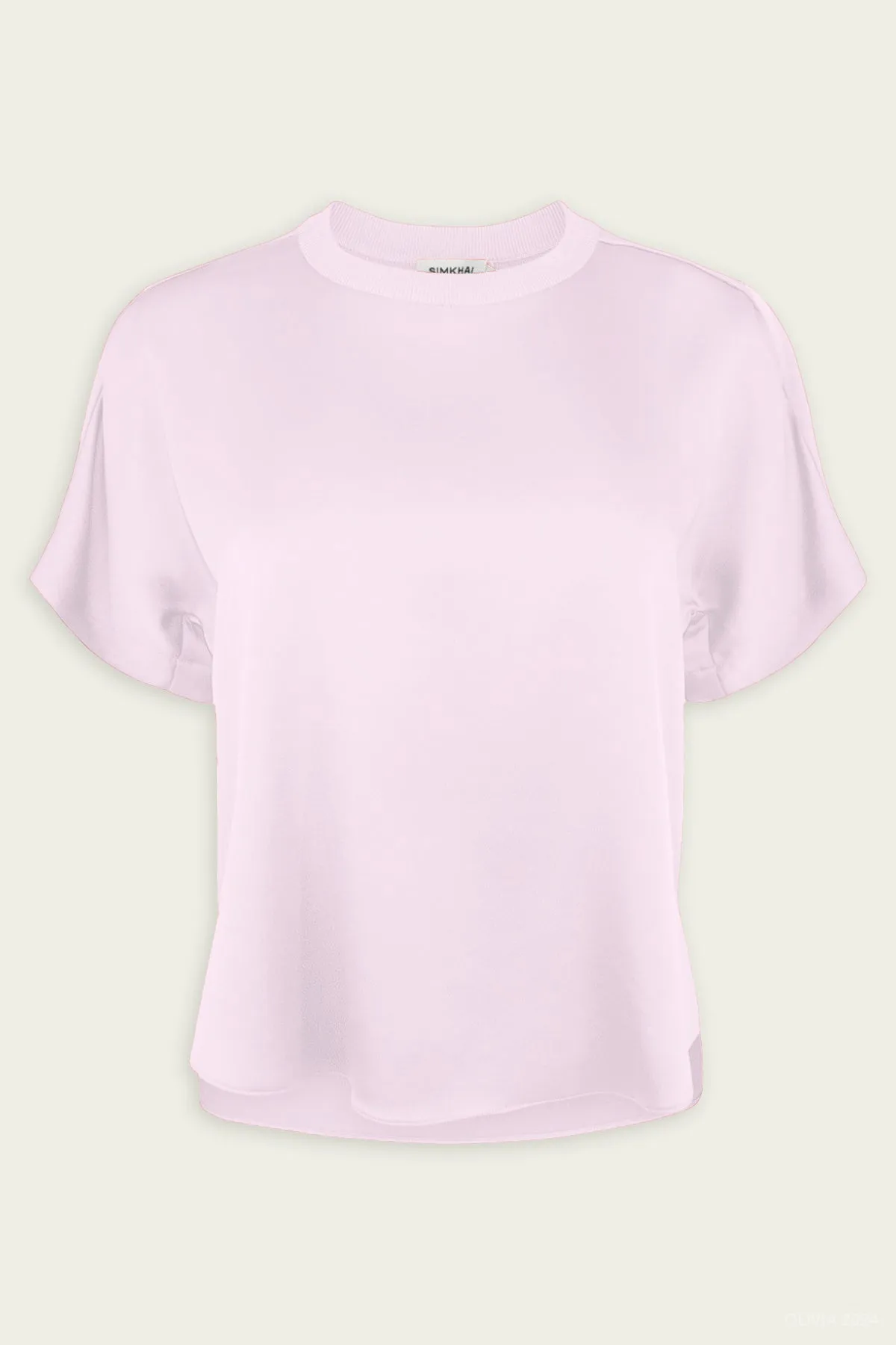 Addy Knit Back T-Shirt in Ballet Pink