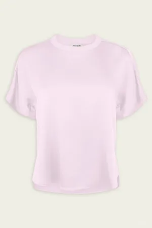 Addy Knit Back T-Shirt in Ballet Pink