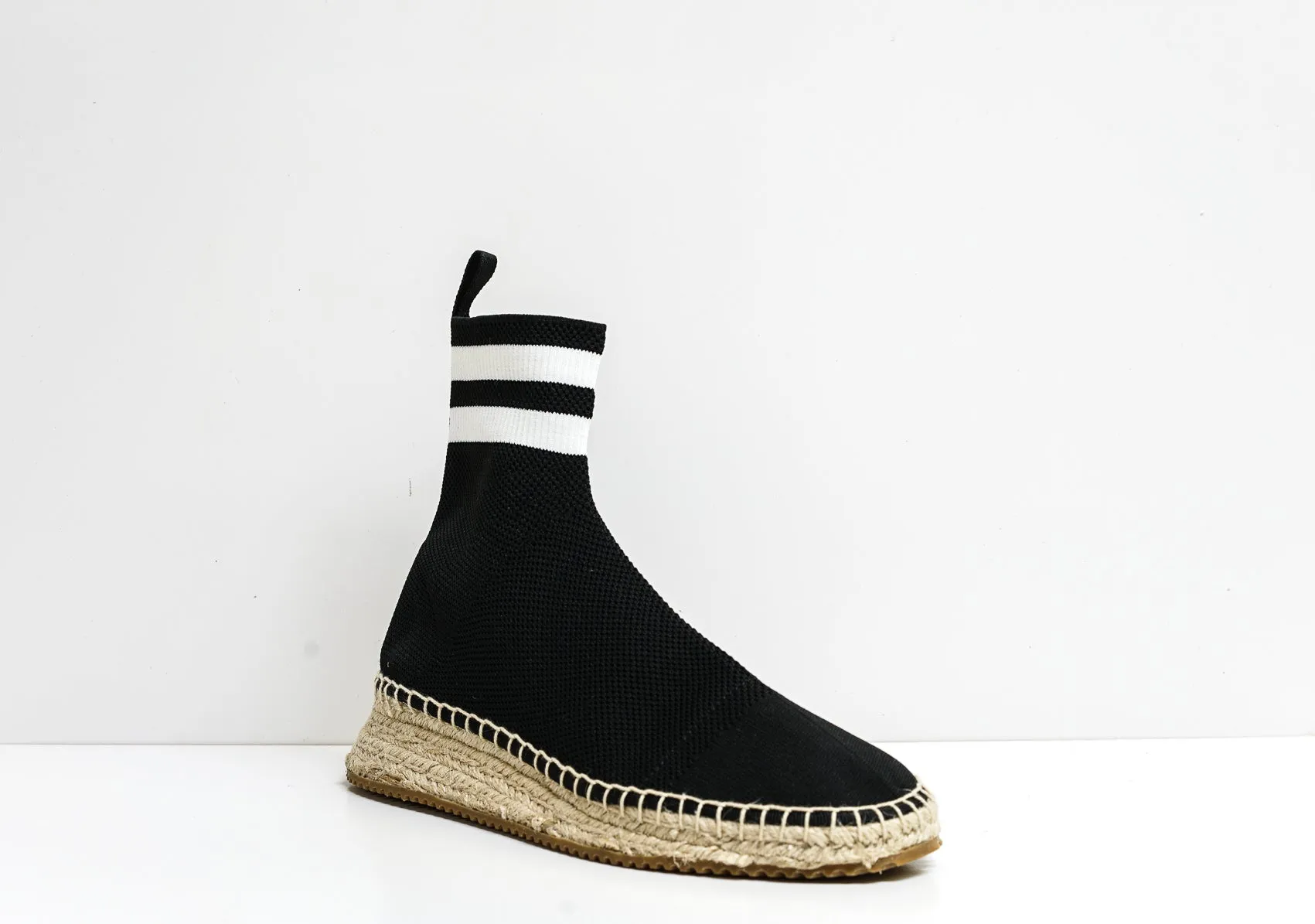 Alexander Wang Women's Black & White Knit Boot Dylan 33048
