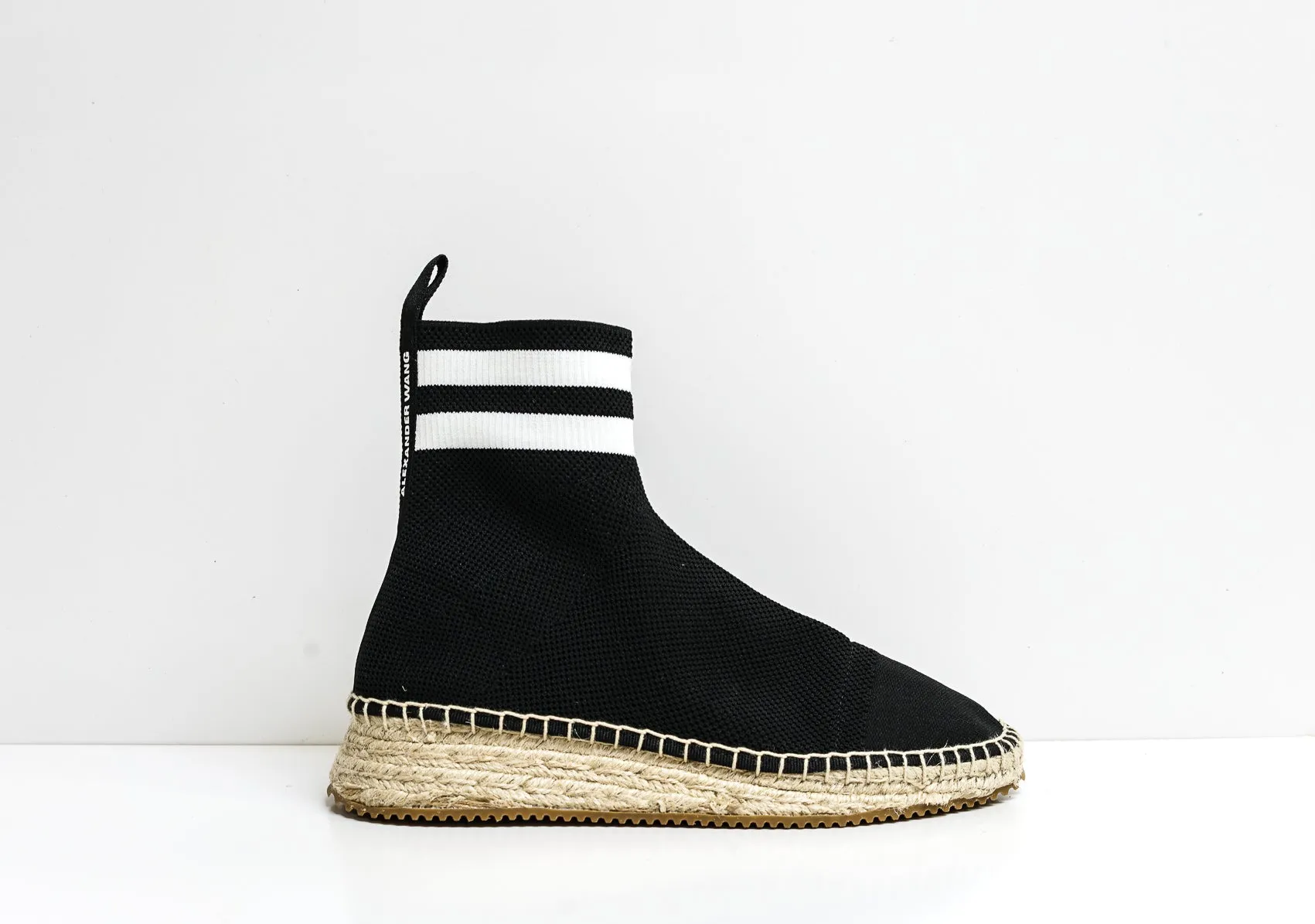 Alexander Wang Women's Black & White Knit Boot Dylan 33048