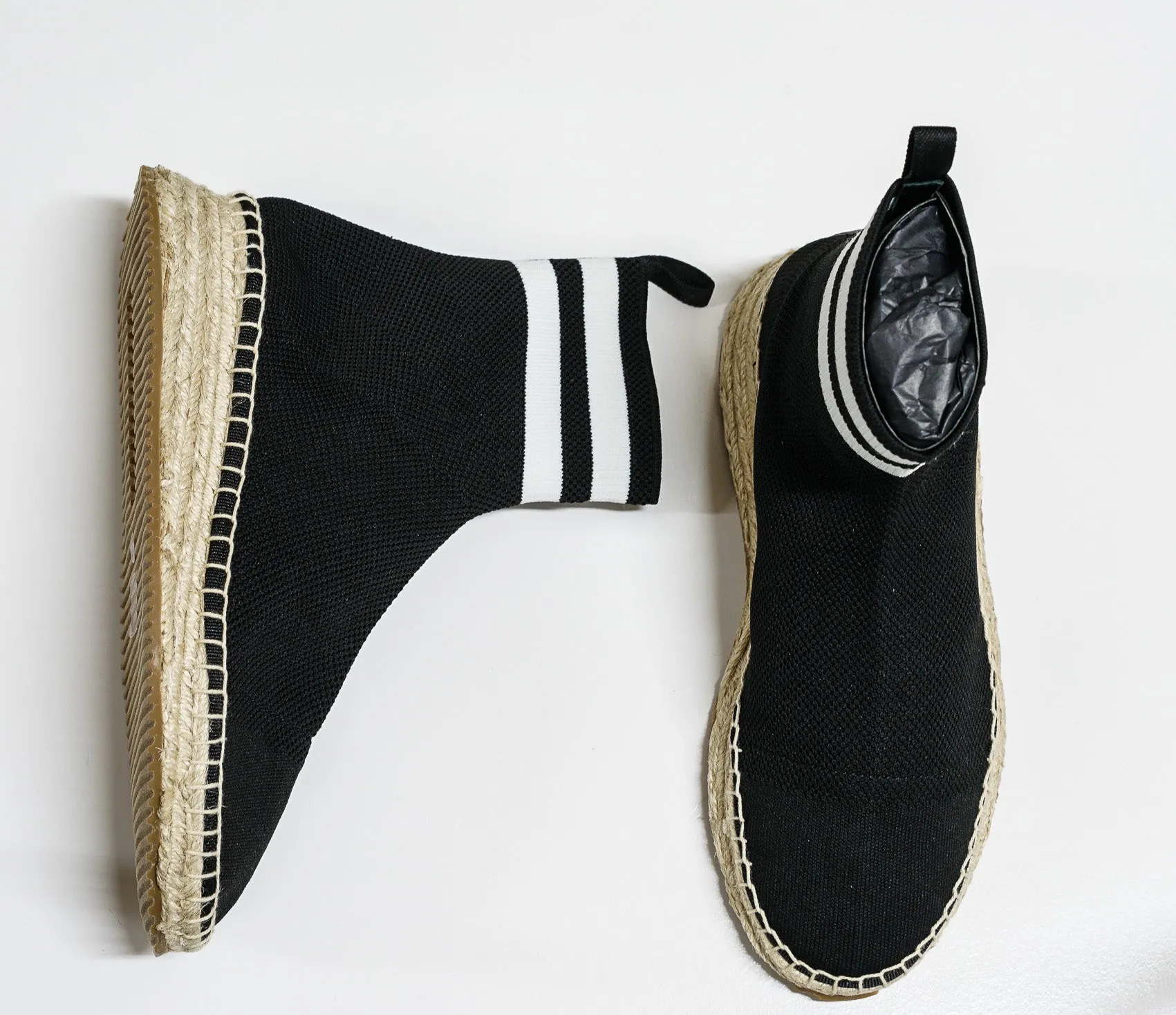 Alexander Wang Women's Black & White Knit Boot Dylan 33048