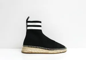 Alexander Wang Women's Black & White Knit Boot Dylan 33048