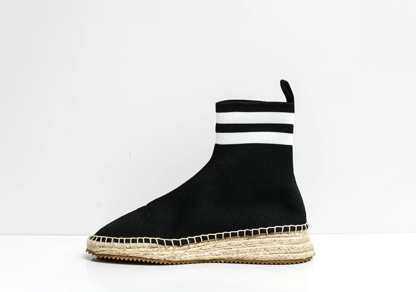 Alexander Wang Women's Black & White Knit Boot Dylan 33048