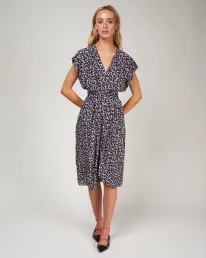 almeya dress - ecru/black