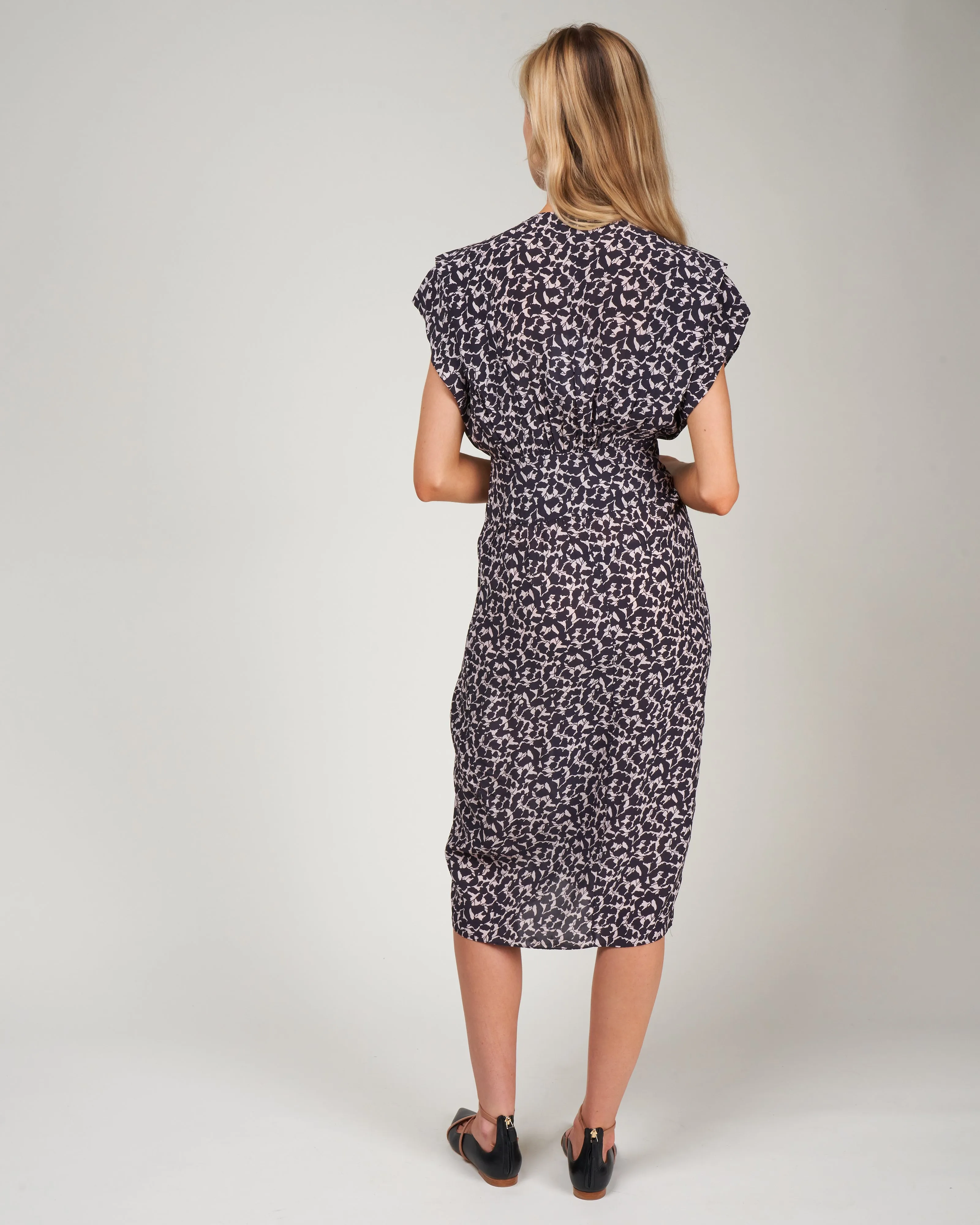 almeya dress - ecru/black