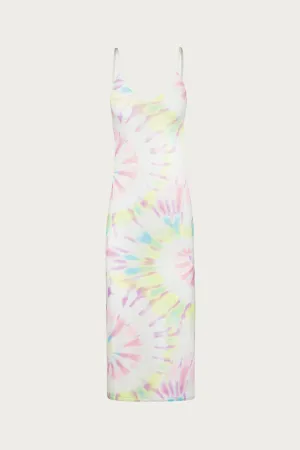 AMINA POWER MESH MIDI SLIP DRESS