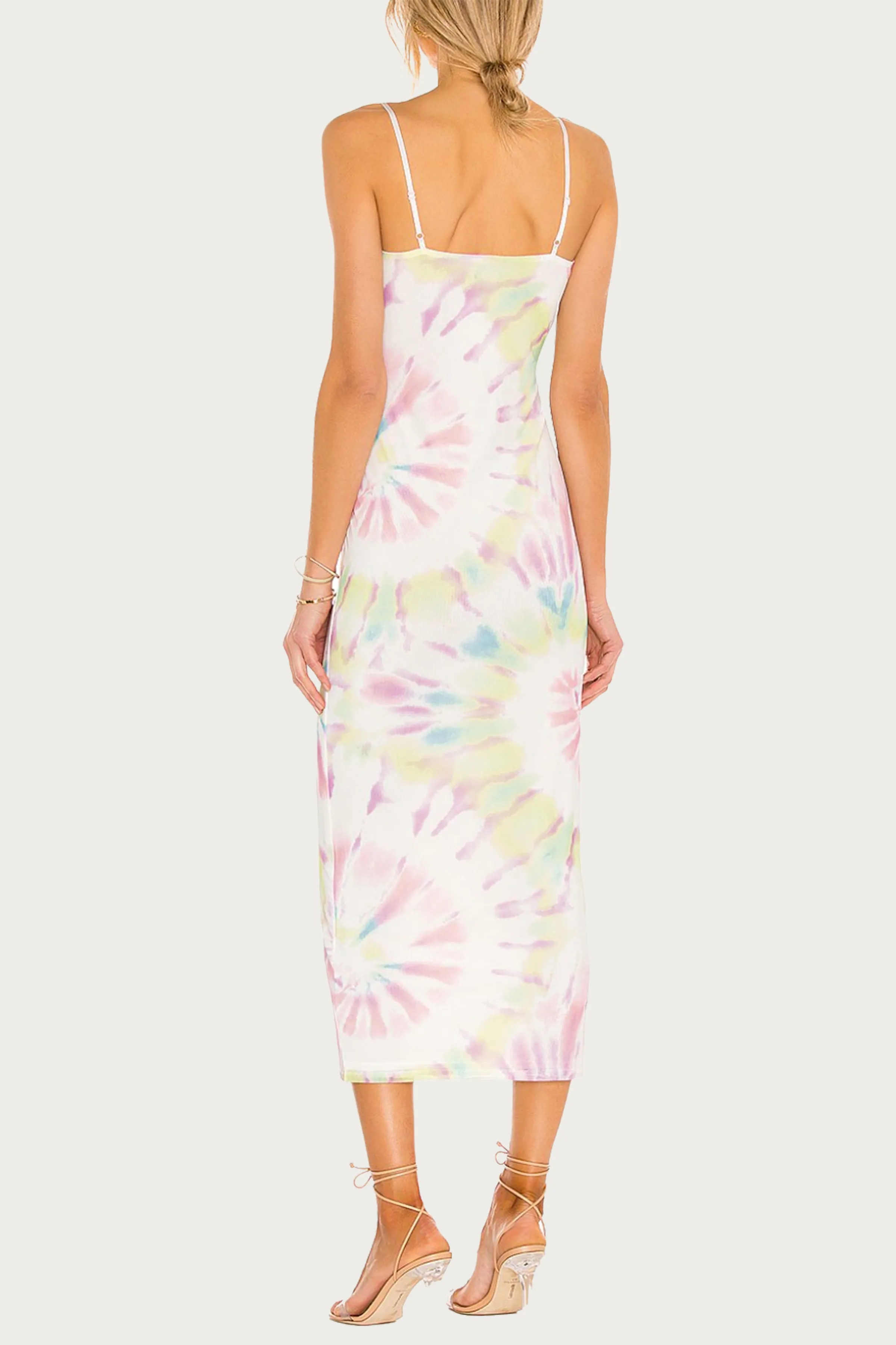 AMINA POWER MESH MIDI SLIP DRESS