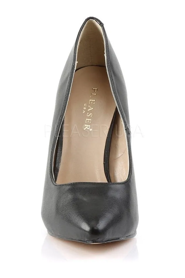 AMUSE-20 Pump  | Black Faux Leather