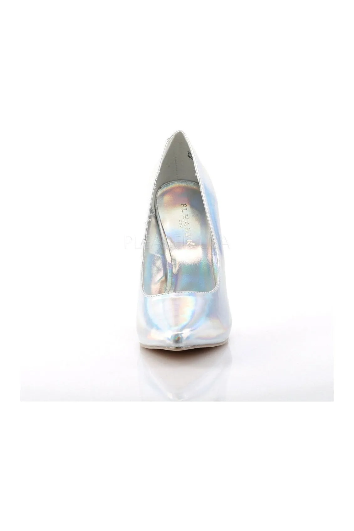 AMUSE-20 Pump  | Silver Faux Leather