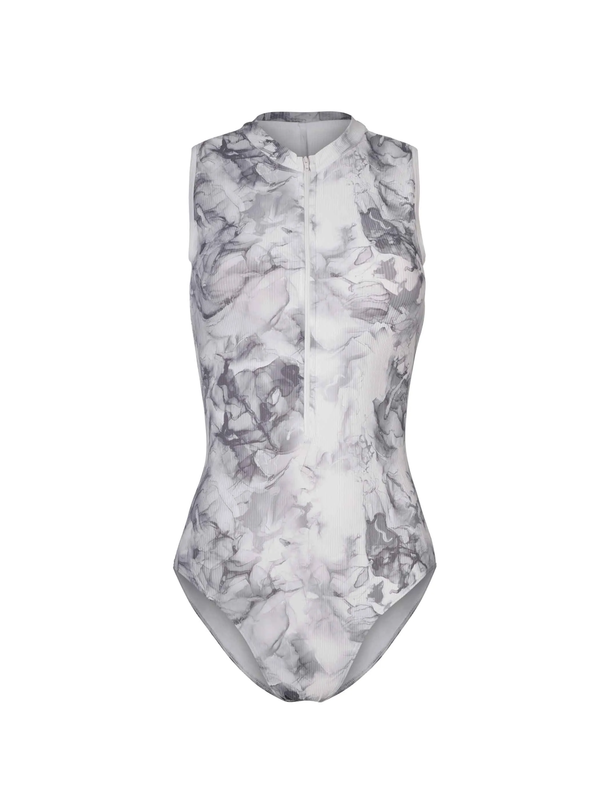 Aura White Marble Leotard