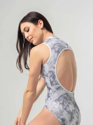 Aura White Marble Leotard