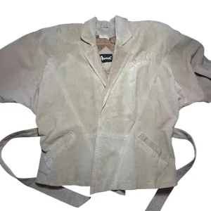 AVANTI Women's Genuine Pig Suede Jacket Lightweight Tan Southwestern Size Medium