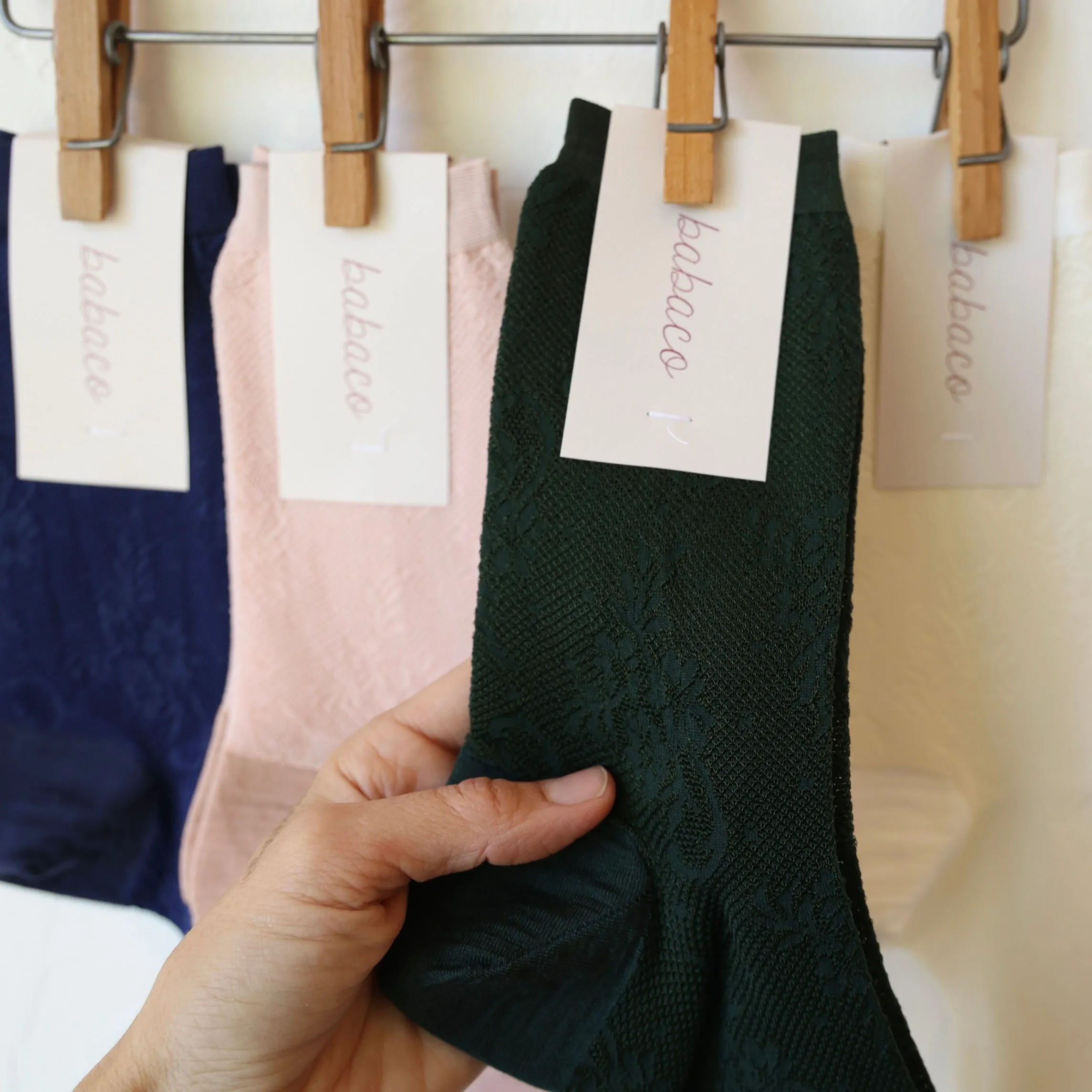 Babaco Floral Lace Socks - 4 Color Options