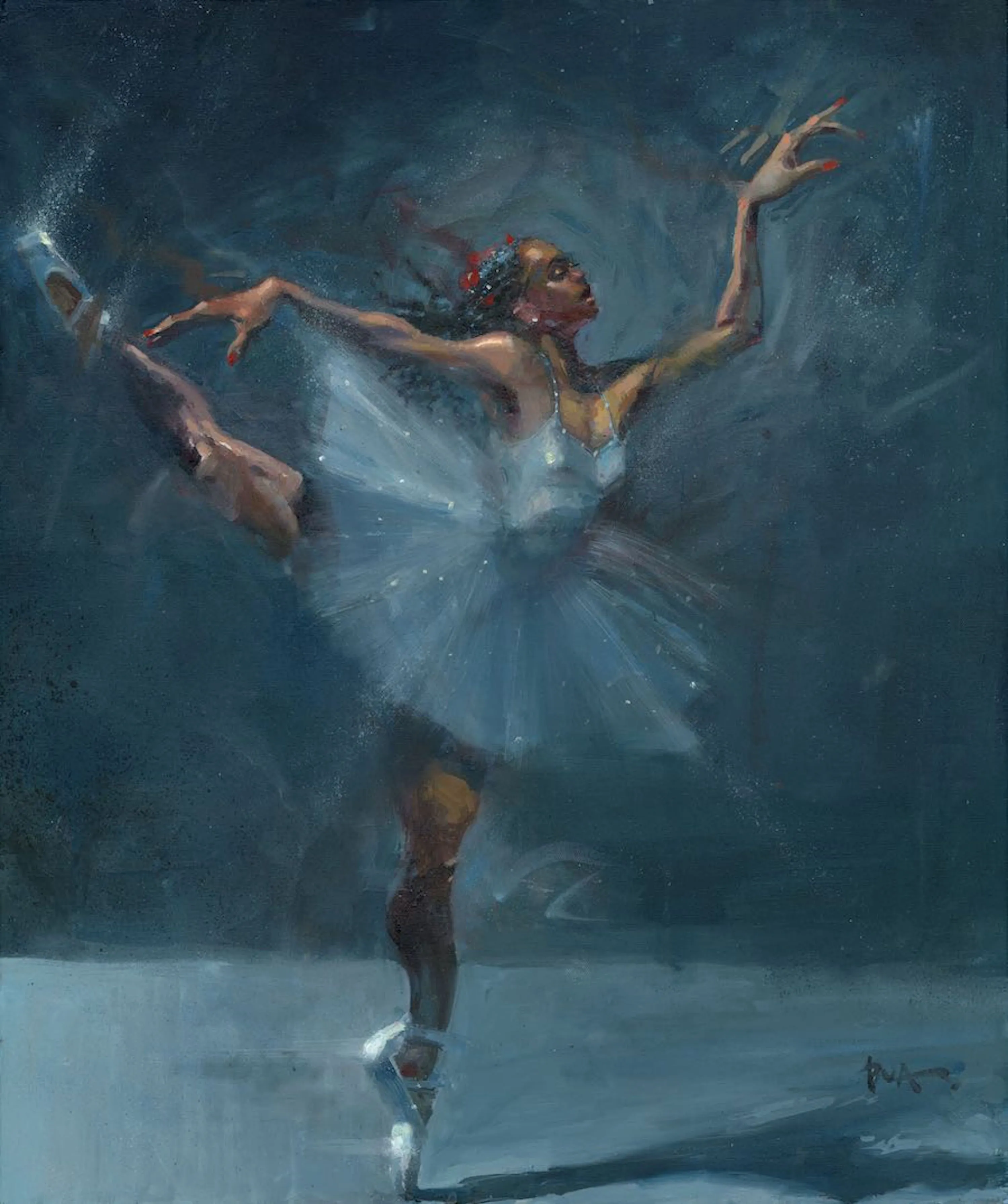 Ballerina In Blue