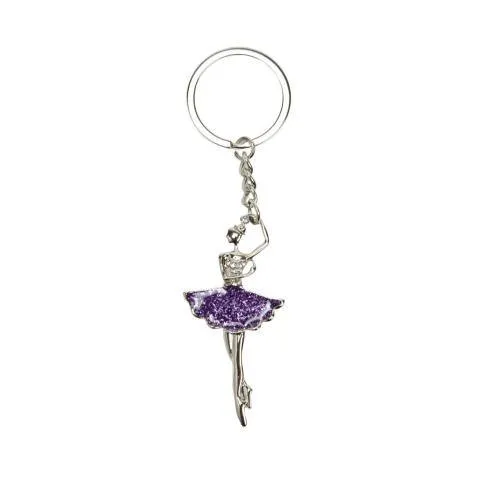 Ballerina Keyring - Purple