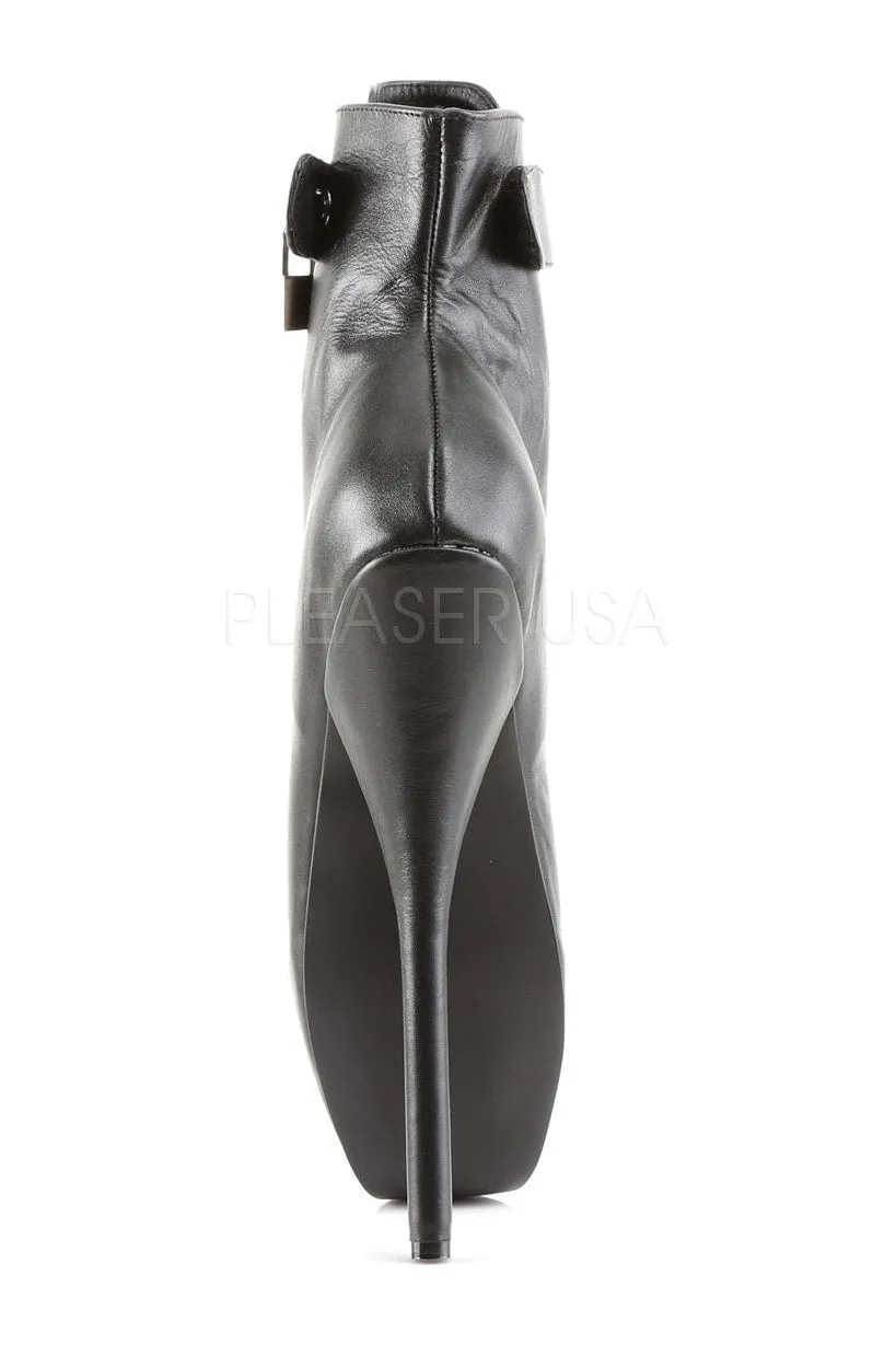BALLET-1025 Ballet Ankle Boot | Black Genuine Leather
