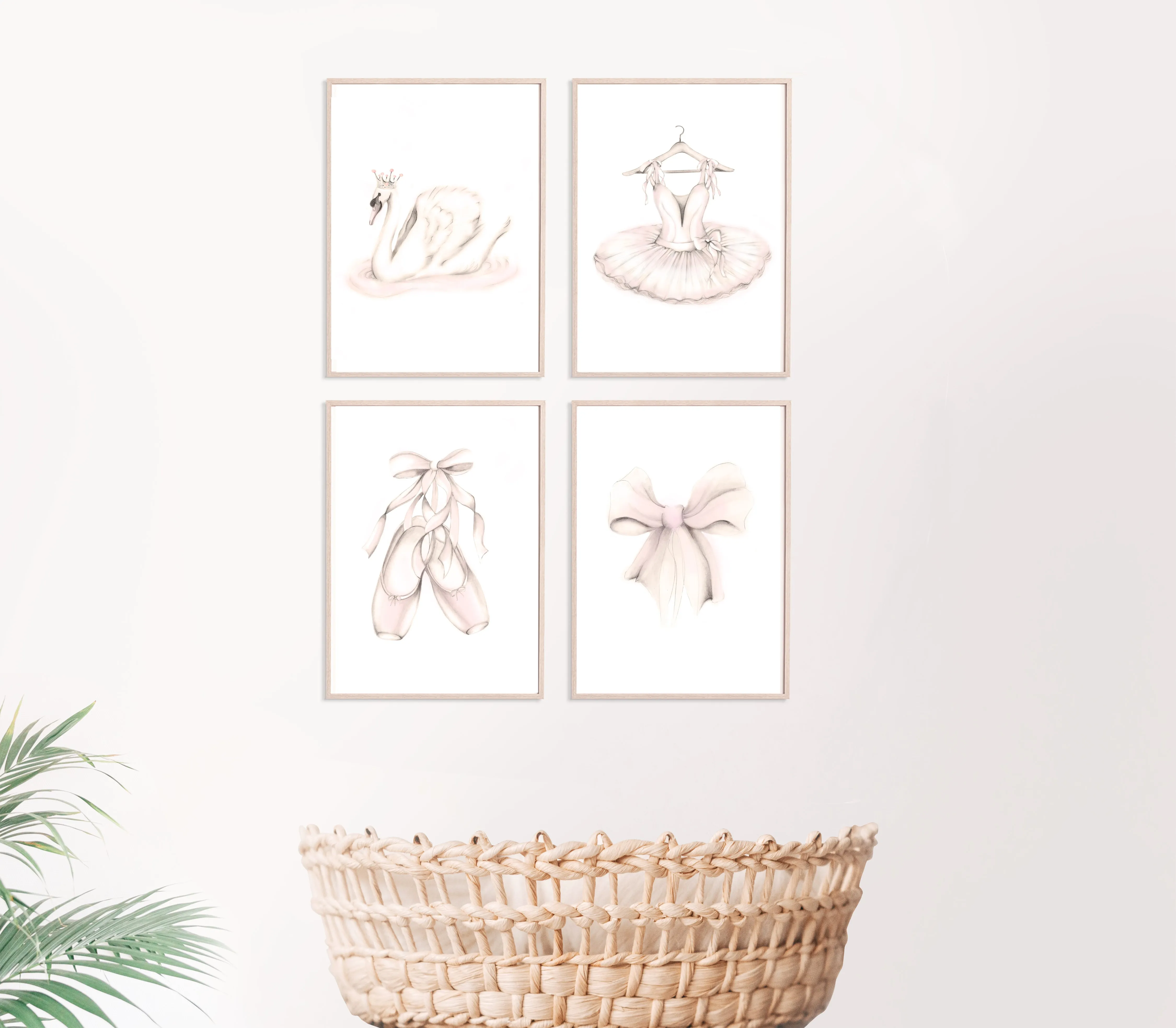 Ballet Dance Girl Art Prints -  Set of 4