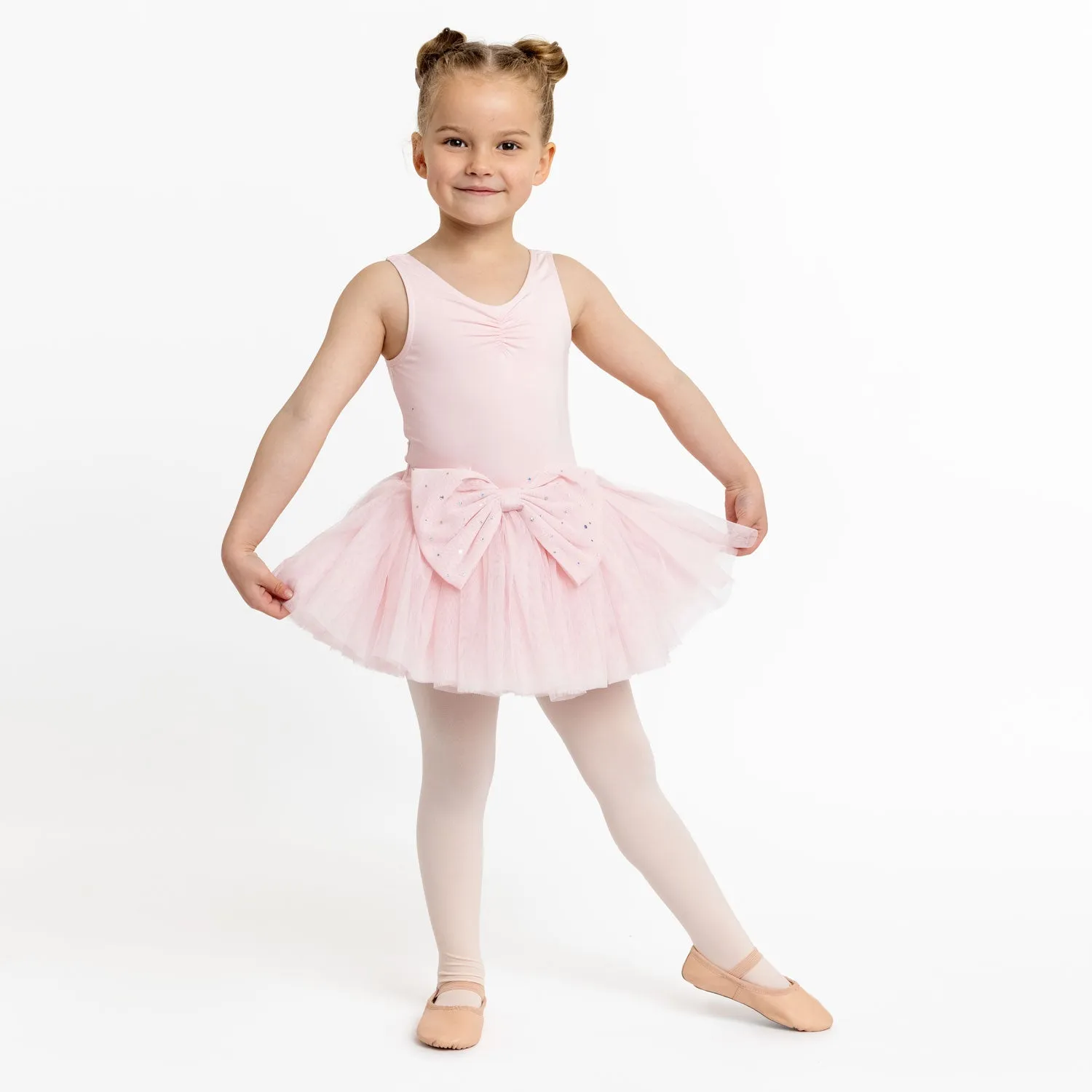 Beatrice: Statement Sequin Bow Tutu Dress in Pink