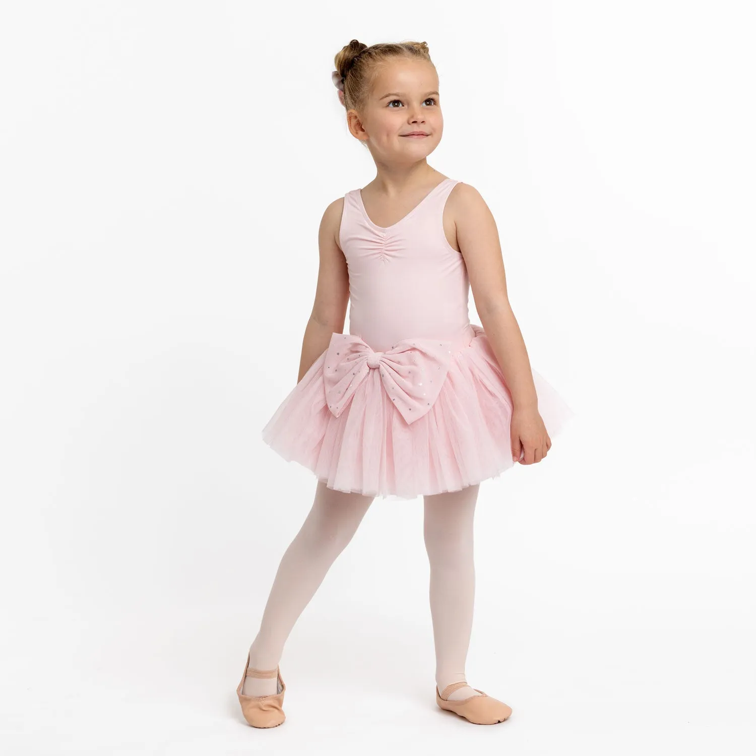 Beatrice: Statement Sequin Bow Tutu Dress in Pink