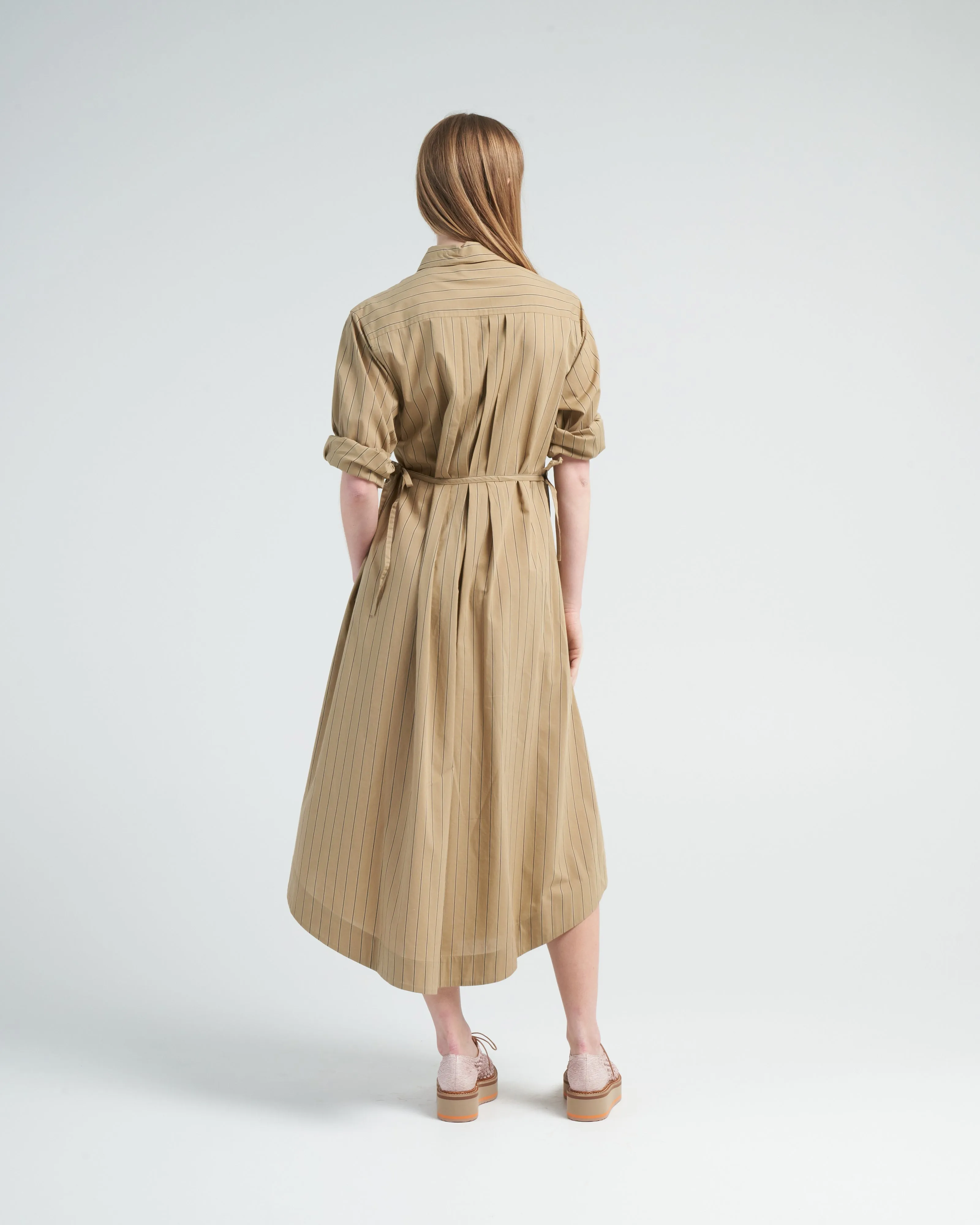 bellport stripe dress - mustard stripe