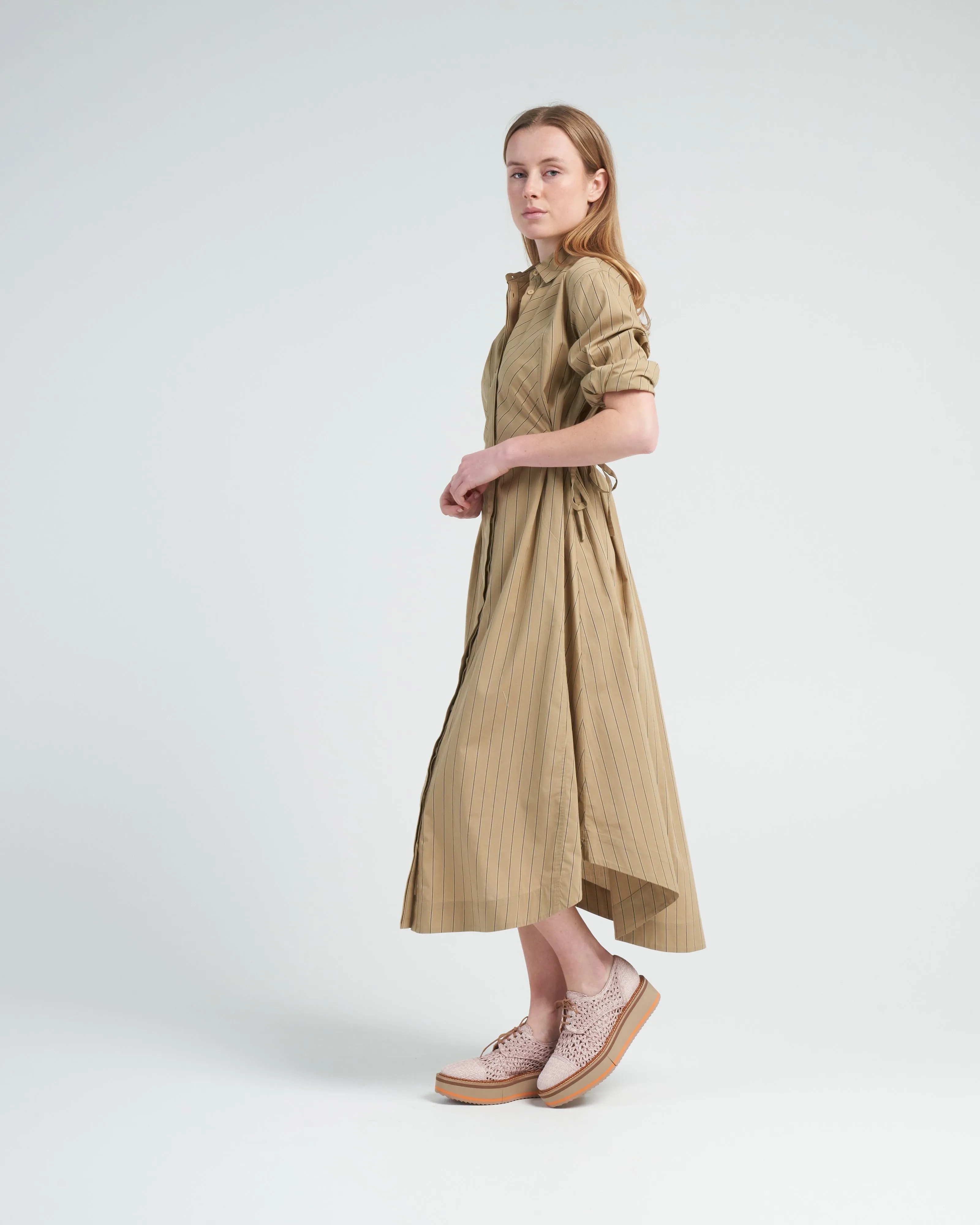bellport stripe dress - mustard stripe