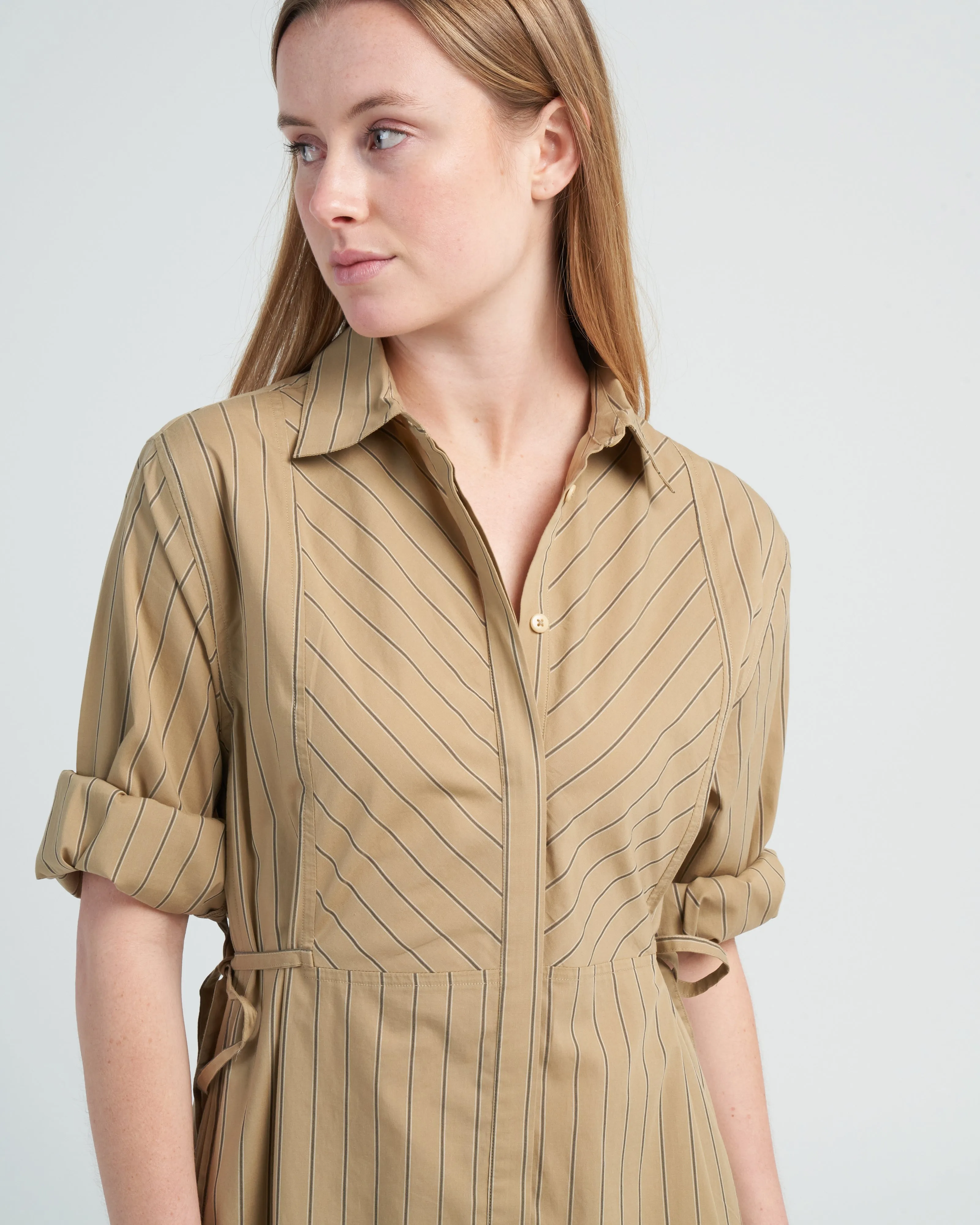 bellport stripe dress - mustard stripe