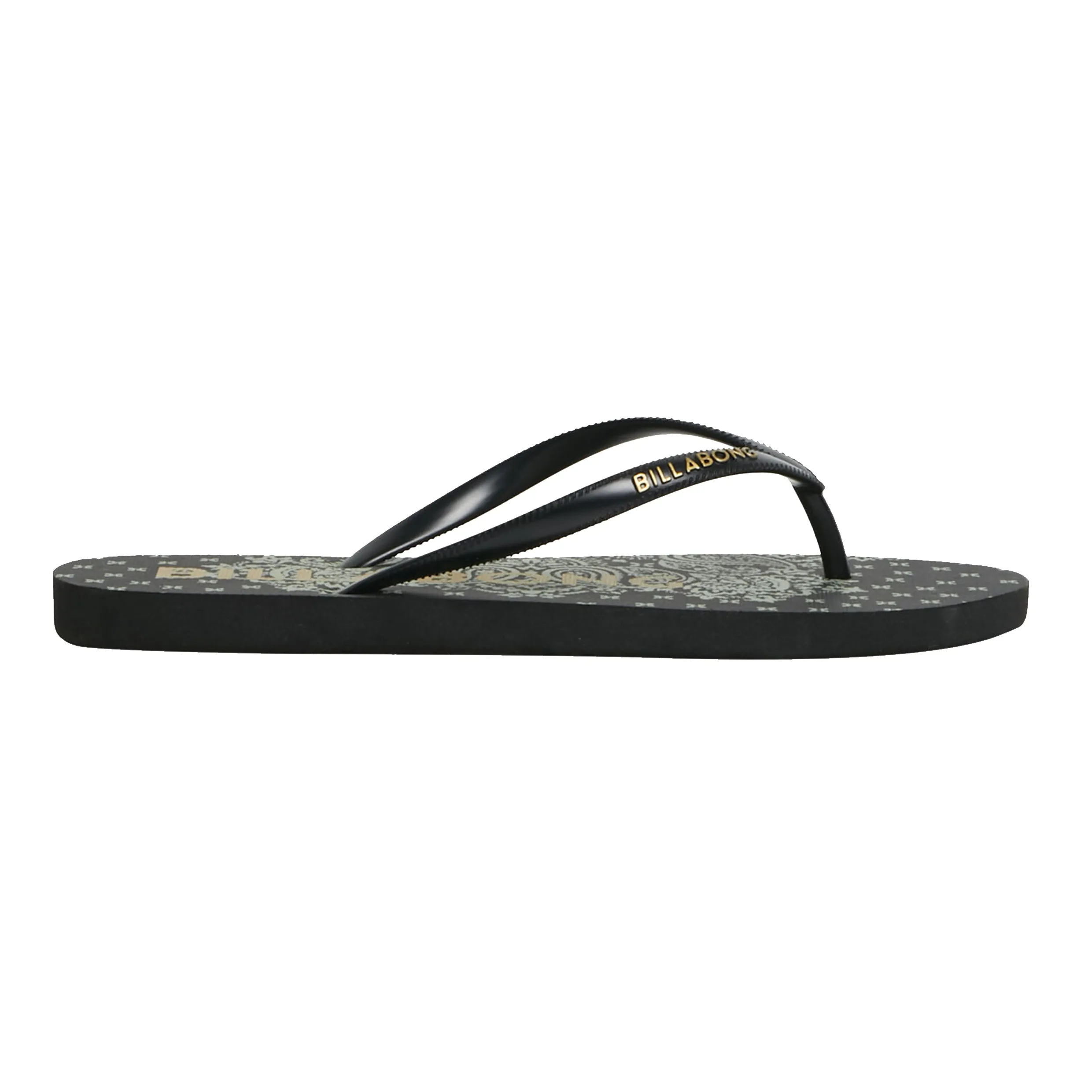 BILLABONG BANDANA THONG BLACK GREEN JANDAL
