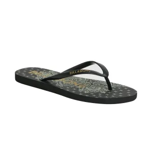 BILLABONG BANDANA THONG BLACK GREEN JANDAL