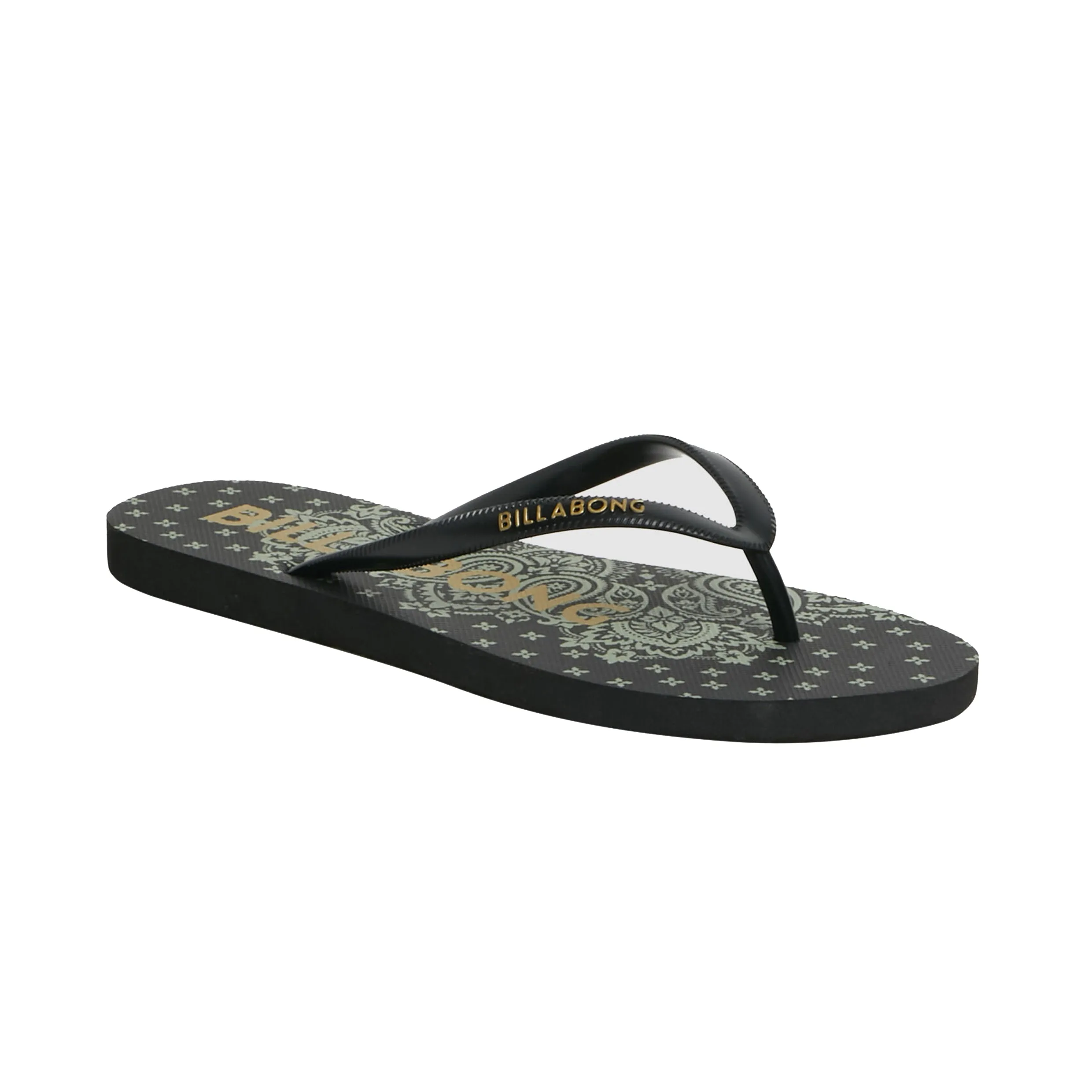 BILLABONG BANDANA THONG BLACK GREEN JANDAL