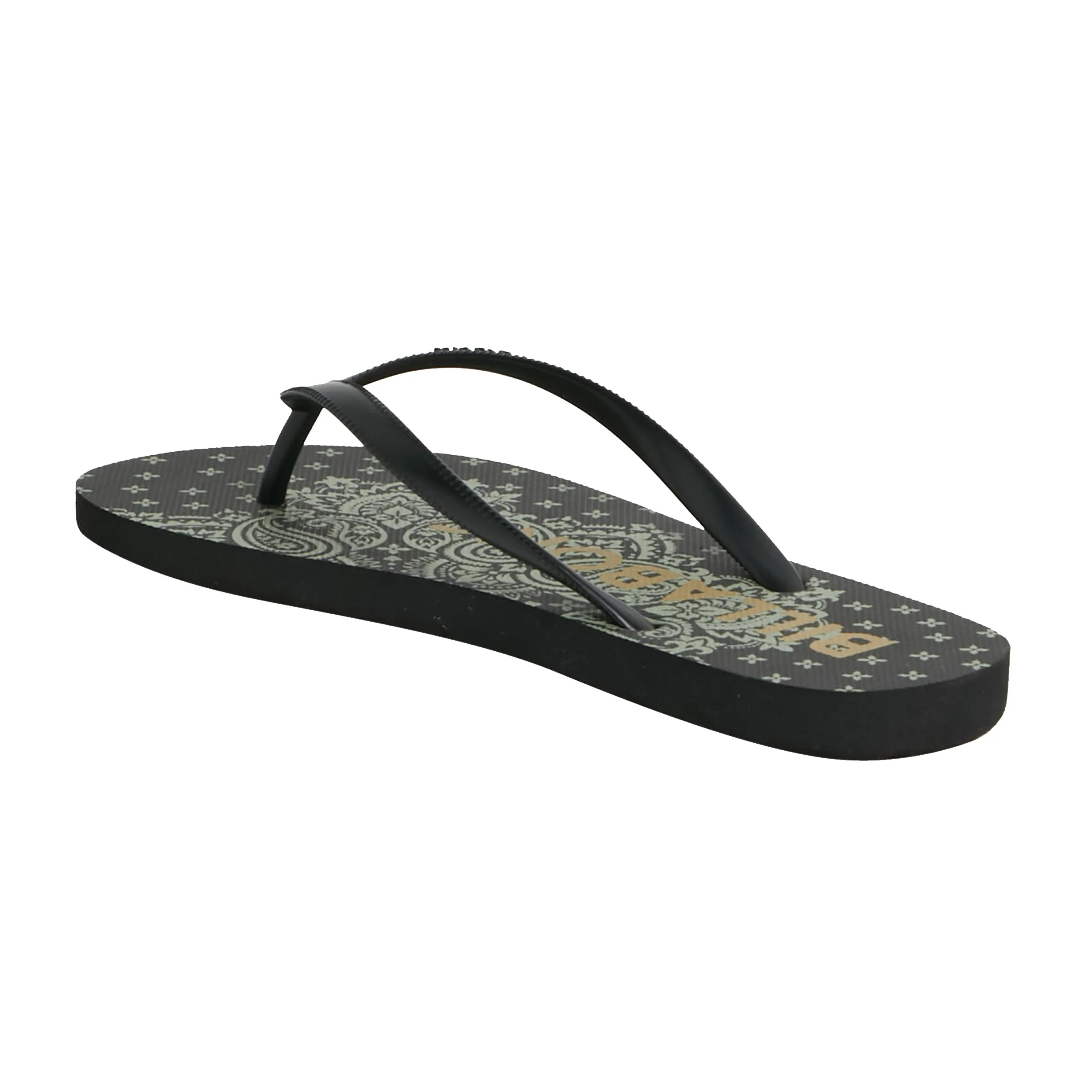 BILLABONG BANDANA THONG BLACK GREEN JANDAL