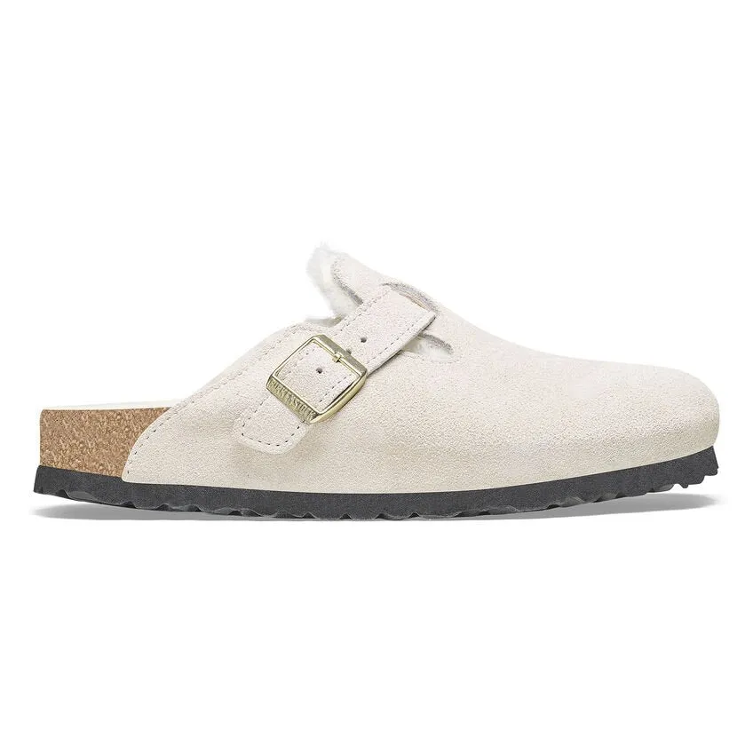 Birkenstock Women's Boston Shearling Suede Leather Sandal
