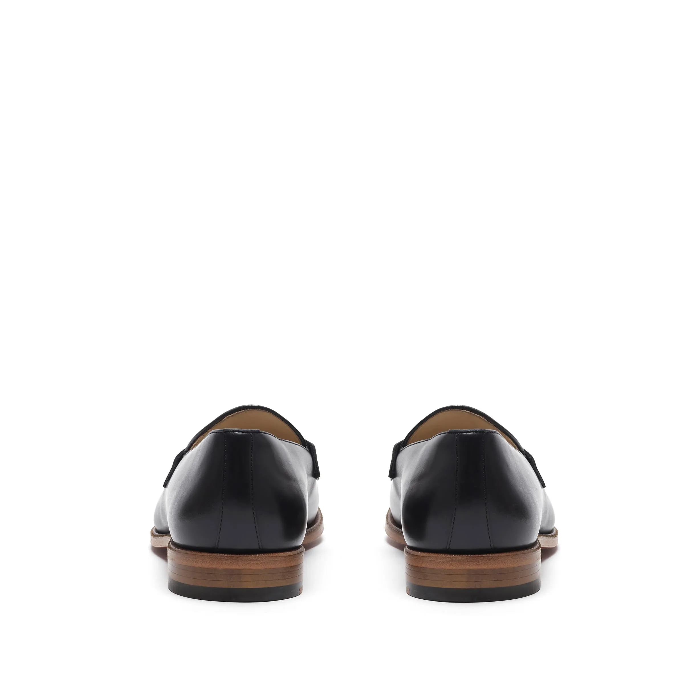 Black Calf Web Stripe Loafer