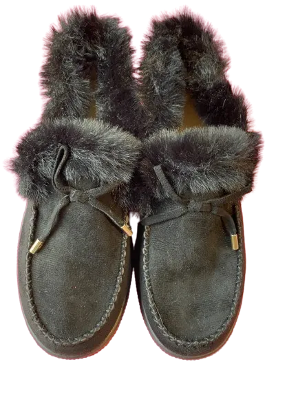 Black Faux Fur Loafer
