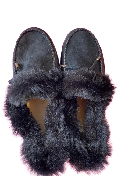 Black Faux Fur Loafer