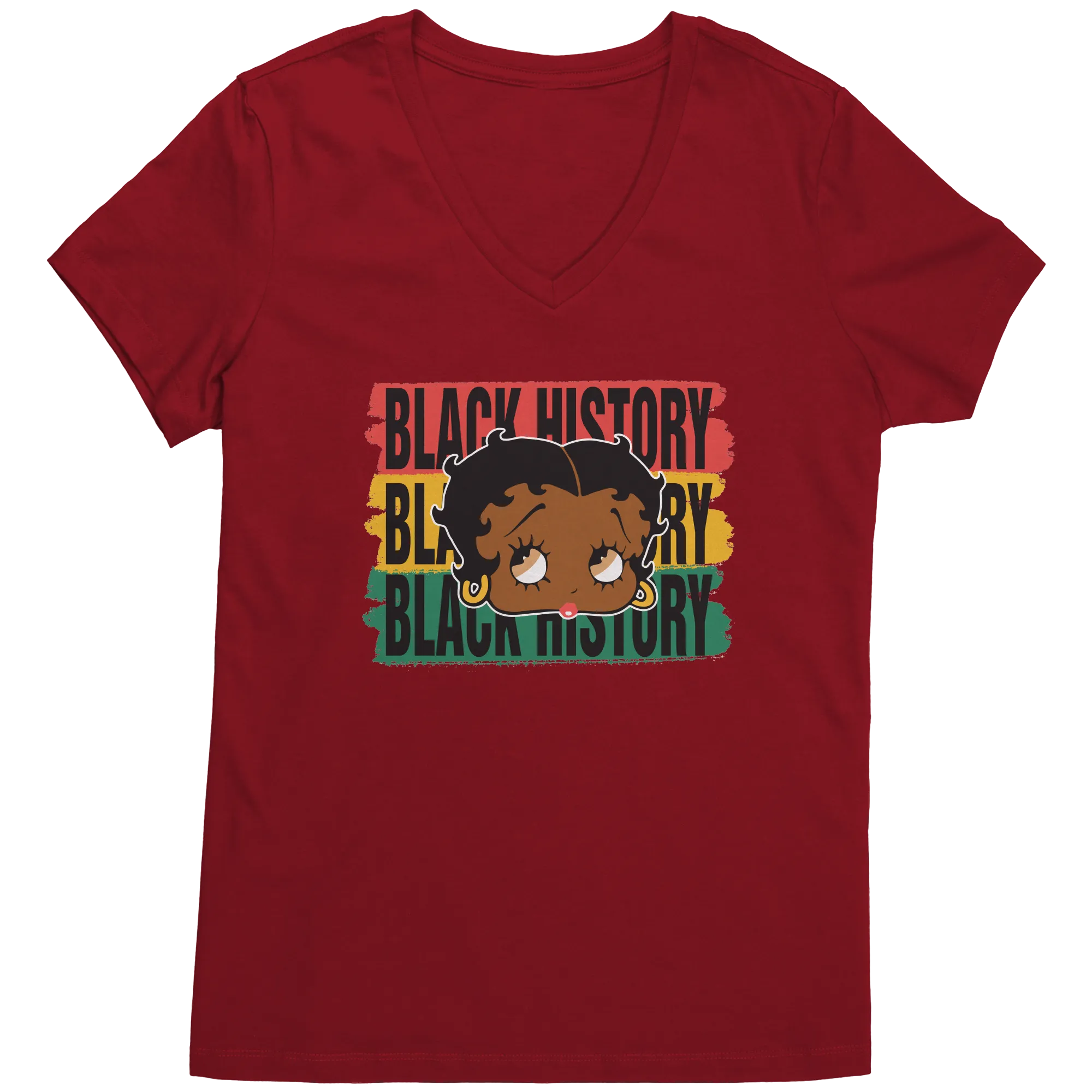 Black History Shirt, Betty Boop Shirt, Cute Betty Boop Tshirt, Valentines Shirt, Betty Boop Womens V-Neck, Betty Boop Black History Month