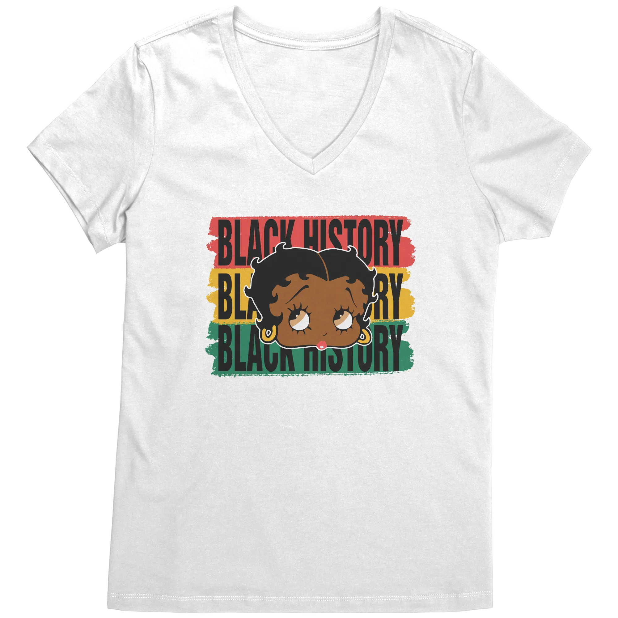 Black History Shirt, Betty Boop Shirt, Cute Betty Boop Tshirt, Valentines Shirt, Betty Boop Womens V-Neck, Betty Boop Black History Month