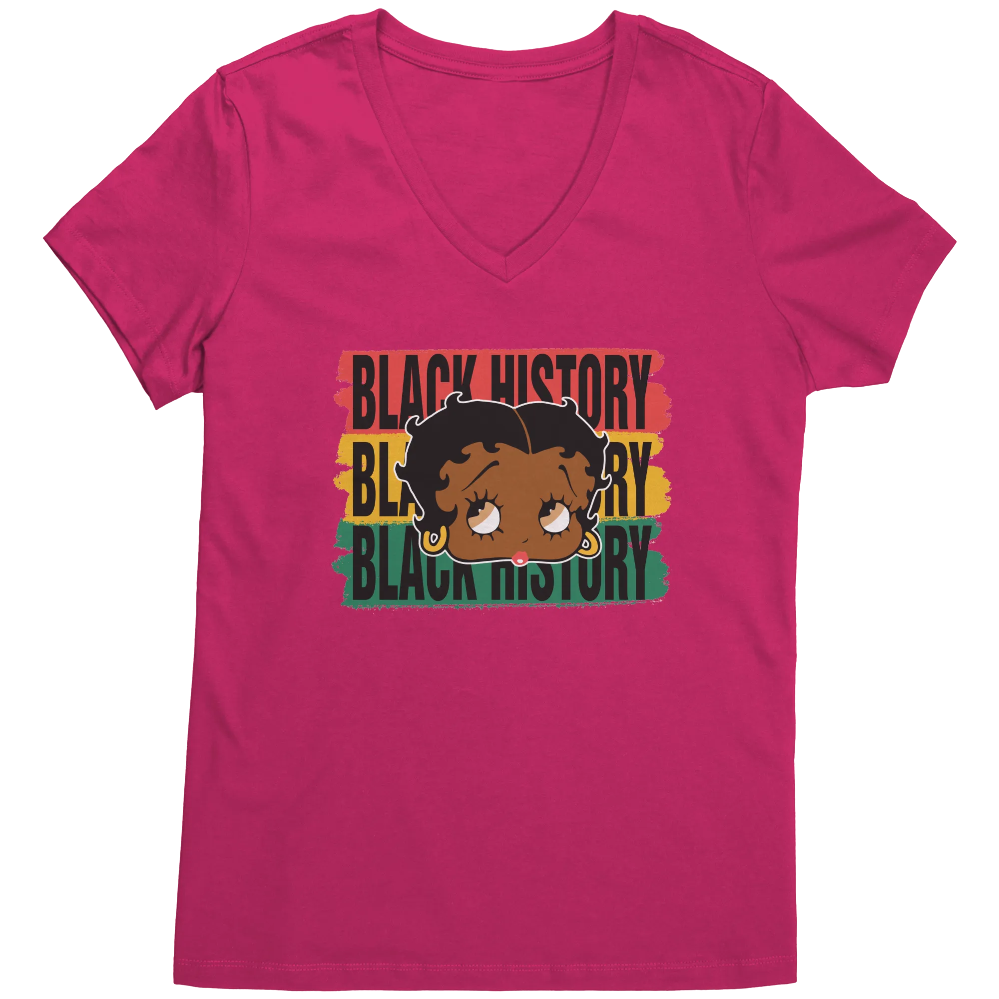 Black History Shirt, Betty Boop Shirt, Cute Betty Boop Tshirt, Valentines Shirt, Betty Boop Womens V-Neck, Betty Boop Black History Month