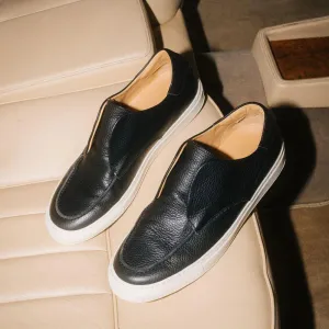 Black Italian Leather Athena City Half Boots - Sneaker Shoes