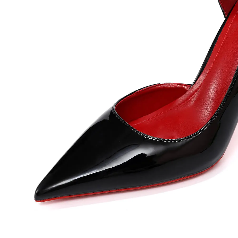 Black Side Cutout Stilettos
