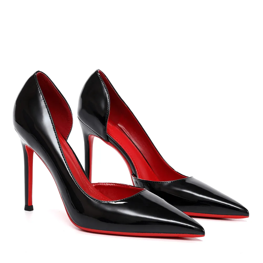 Black Side Cutout Stilettos