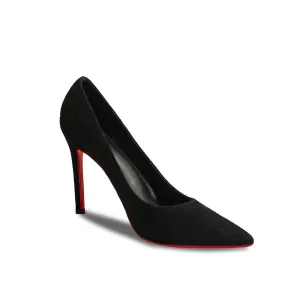 Black Suede Stilettos
