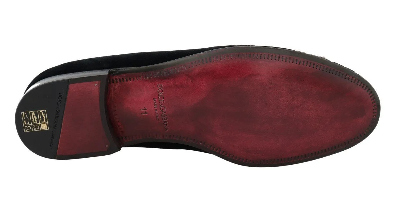 Black Velvet Crown Royal Bee Loafers