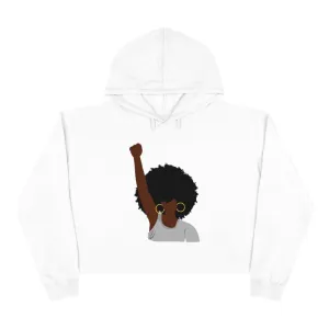Black Women's Crop Hoodie