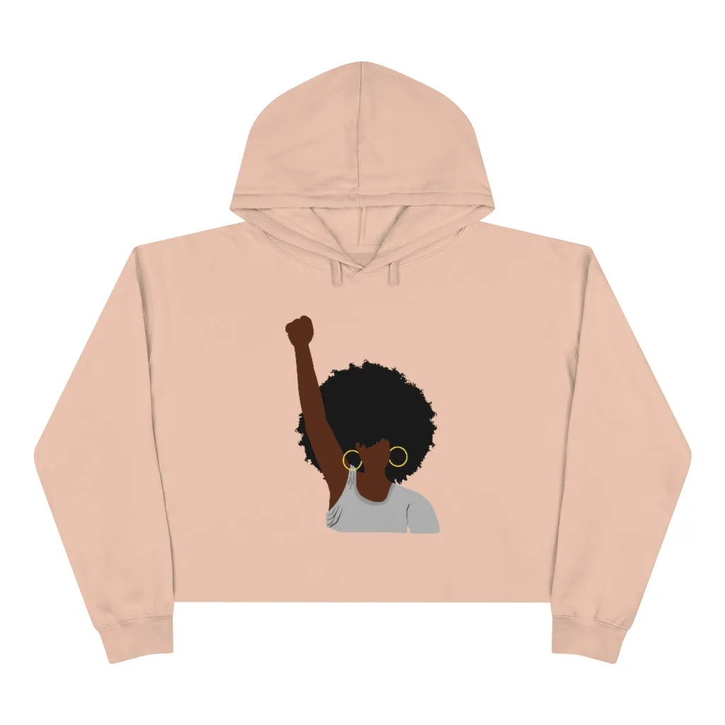 Black Women's Crop Hoodie