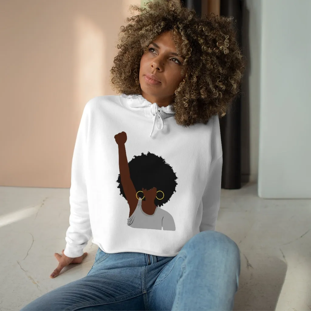 Black Women's Crop Hoodie